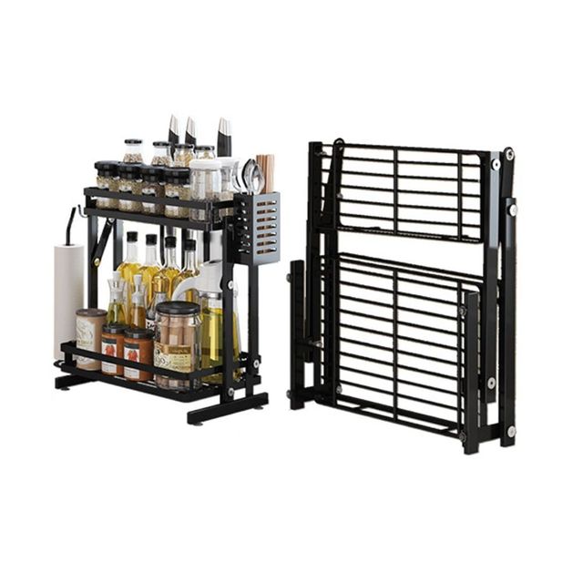 접이식 주방 양념통 2단 선반 수납 정리함