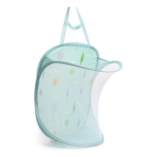 메쉬 벽걸이 보관함 세트 빨래바구니 2개입 정리함