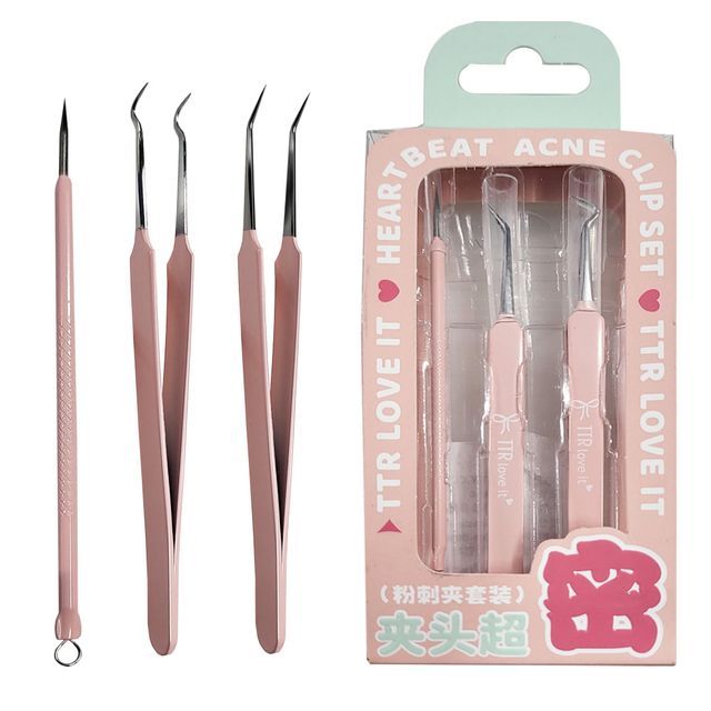 장만A626 피부관리 툴 3종 세트 송곳 핀셋 여드름 잡티 Huolang 만물선생