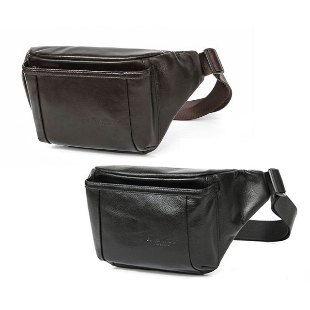 BM09 소가죽 힙색 캐주얼 보조 여행 슬링백 크로스백