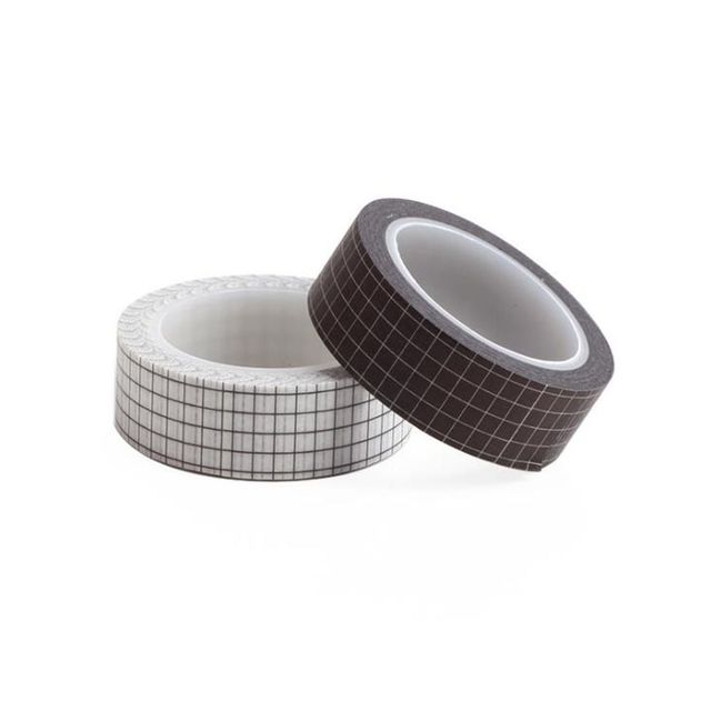 체크 패턴 마스킹 테이프 인테리어 일기장 꾸미기