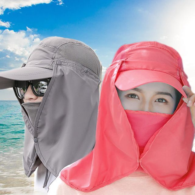 얼굴햇빛가리개모자 자외선차단 안면마스크 등산 작업