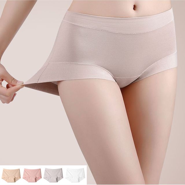 60수 여성 팬티 4P 속옷 세트 미디팬티 사게절