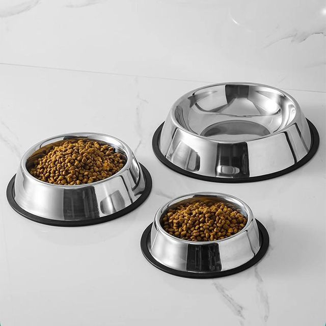 반려동물 논슬립 스테인리스 중형견 식기 H-00074