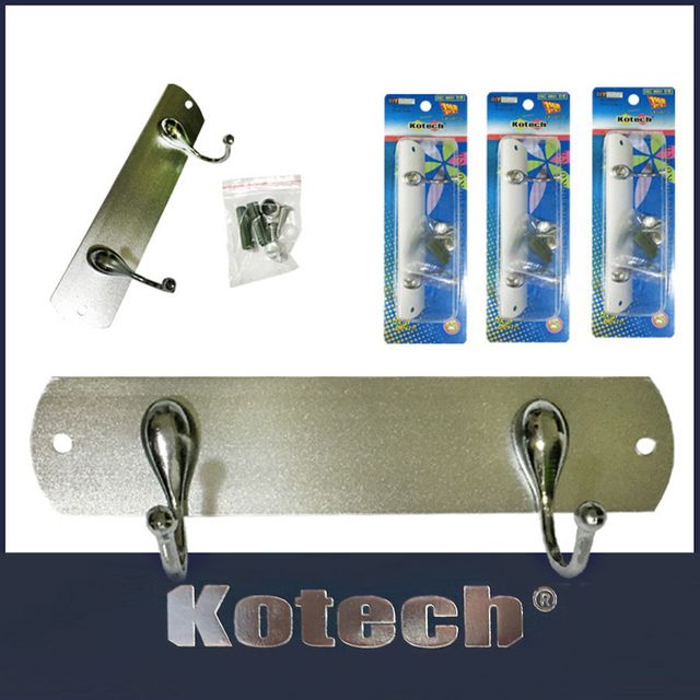 고급 메탈 욕실걸이 2구 옷걸이 행거 3개 욕