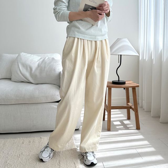 프리딕 여자 투턱 와이드 팬츠 SD-230803W