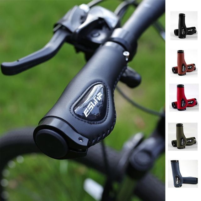 키밍 자전거 가죽 실리콘 핸들바 그립 산악용 안전 그립
