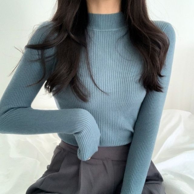 골지 하프넥 니트 탑 11color SL-1005173