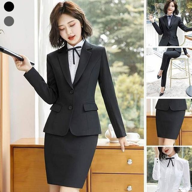 키밍 여성 오피스 정장 코트 바지 스커트 티셔츠 세트