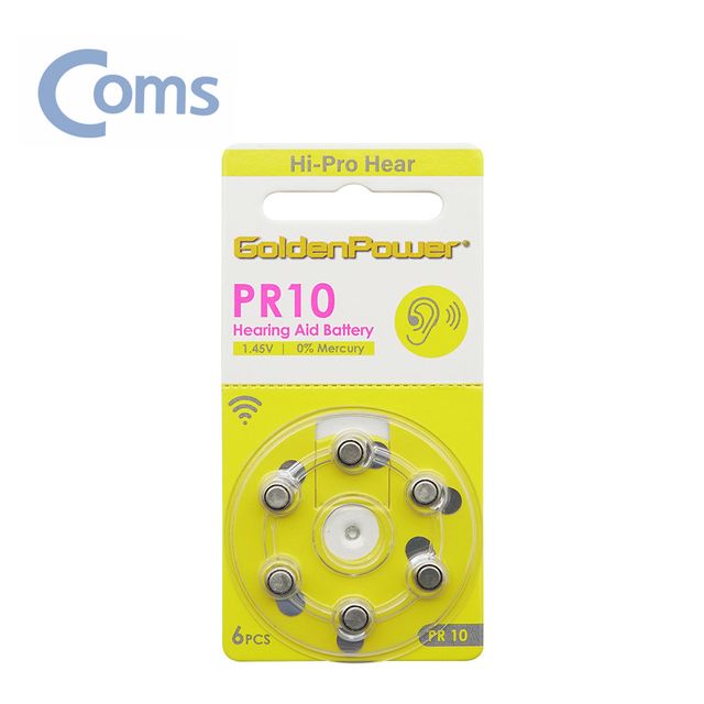 P10 보청기 정밀기기용 1.45V 버튼건전지 6알