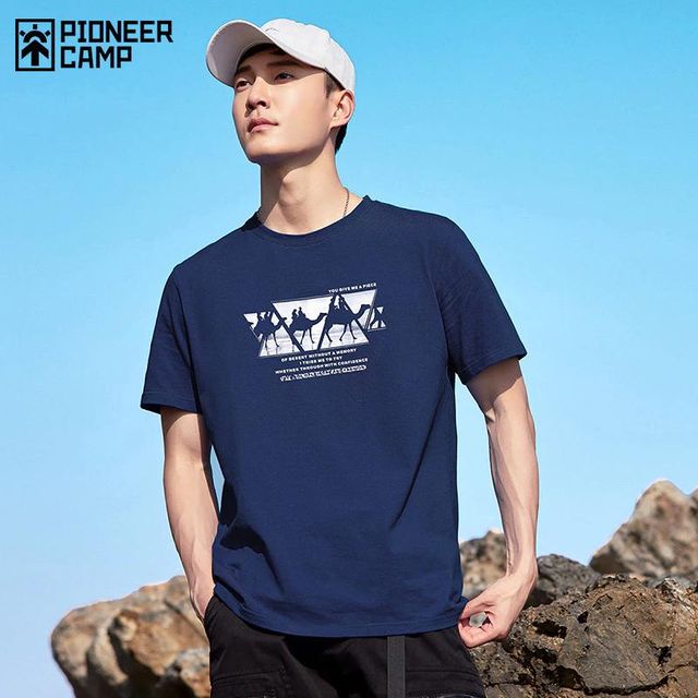 [해외] Pioneer Camp-2021 신제품 코튼 티셔츠 남성 오버
