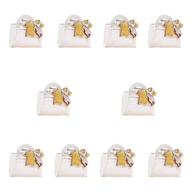 체크 무늬 미니 선물 포장 박스 10개 세트 답례품 케이스