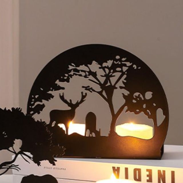 소품 장식 메탈 홀더 코끼리 촛대 인테리어 사슴