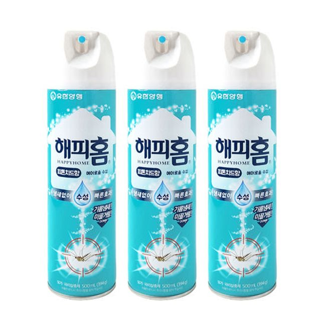 해피룸066 모기제거 수성 에어로솔 피톤치드향 3개