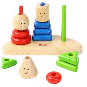 어린이 감각 발달 장난감 완구 놀이 삼형제 탑쌓기