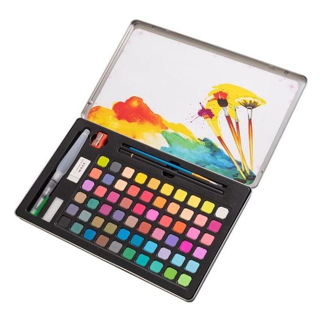 60색 고체 수채화 물감 세트 만 14세 이상 취미 미술용
