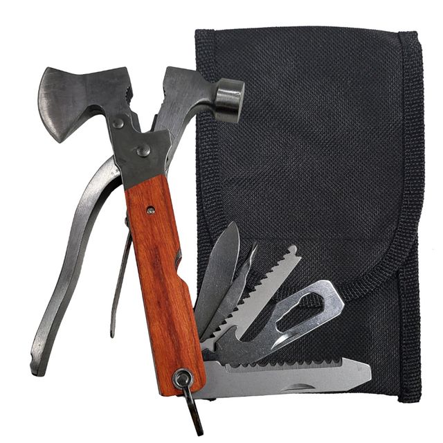 대신315 도끼 망치 만능칼 나무손잡이 맥가이버칼