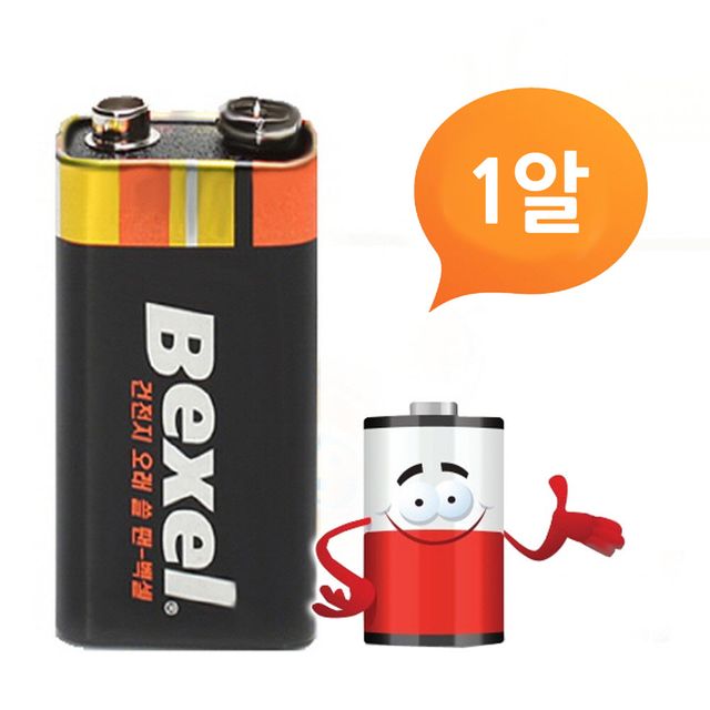 ( 벡셀 9V 망간 건전지 6F22 FC-1 밧데리 1P )