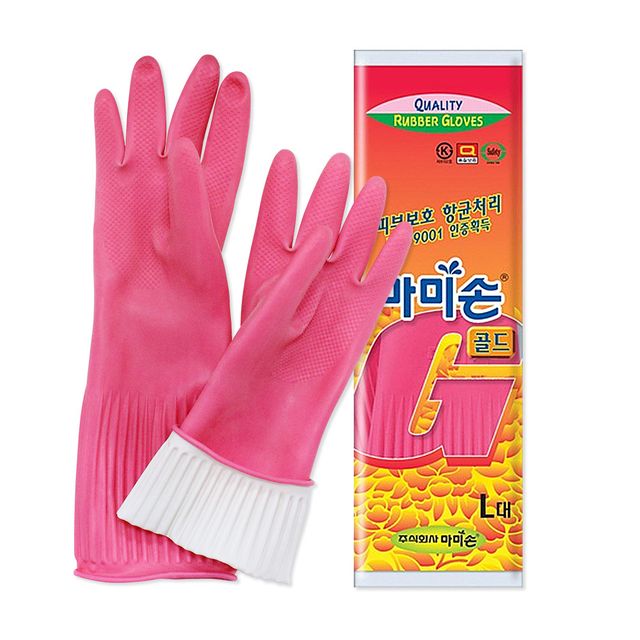 마미손 골드 대형 고무장갑 다목적 조리용 피부보호