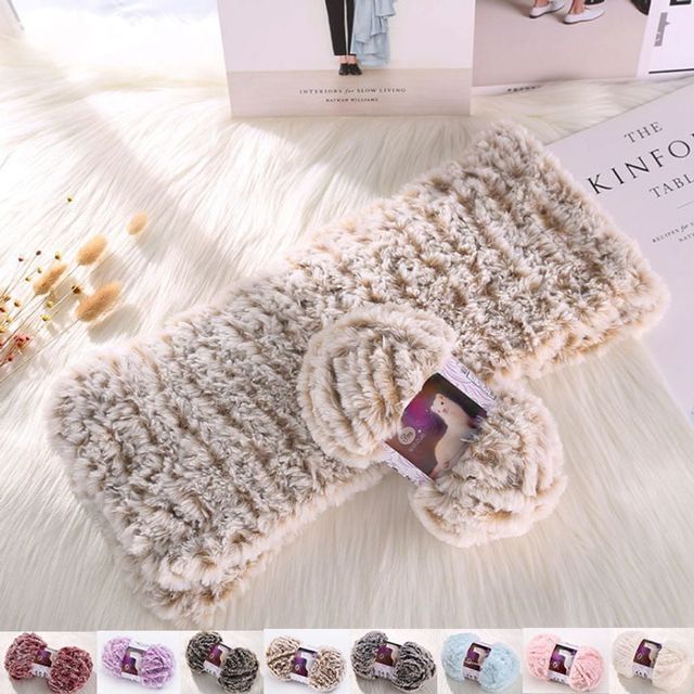 키밍 따뜻한 손뜨개 털실 목도리 취미용 뜨개실