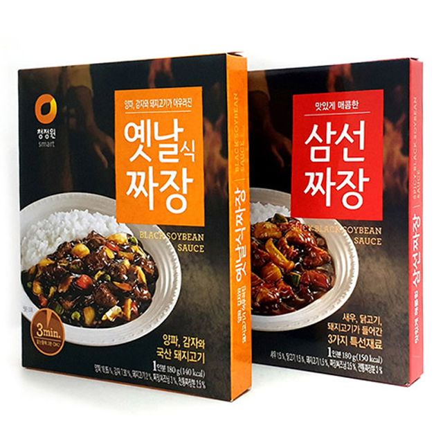 청정원 간편식품 옛날식 짜장 삼선짜장 즉석요리
