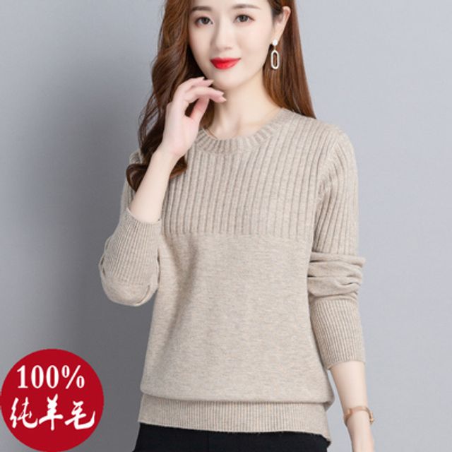 [해외] 100순수 캐시미어 스웨터 여 루즈핏 가을겨울 이너 빅