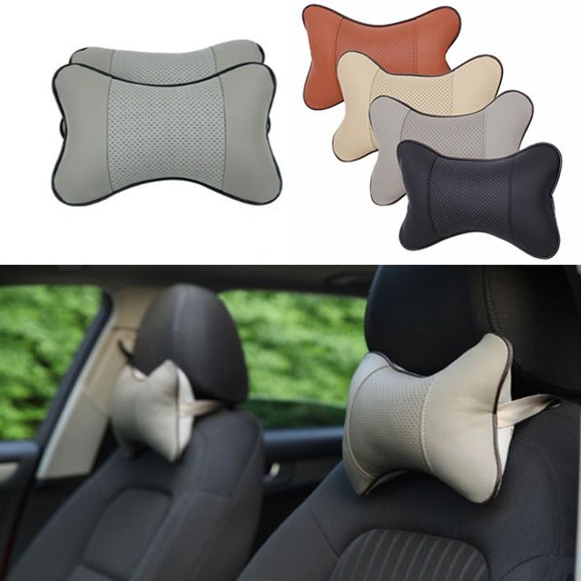 키밍 차량용 가죽 목쿠션 2개입 목베개 헤드레스트