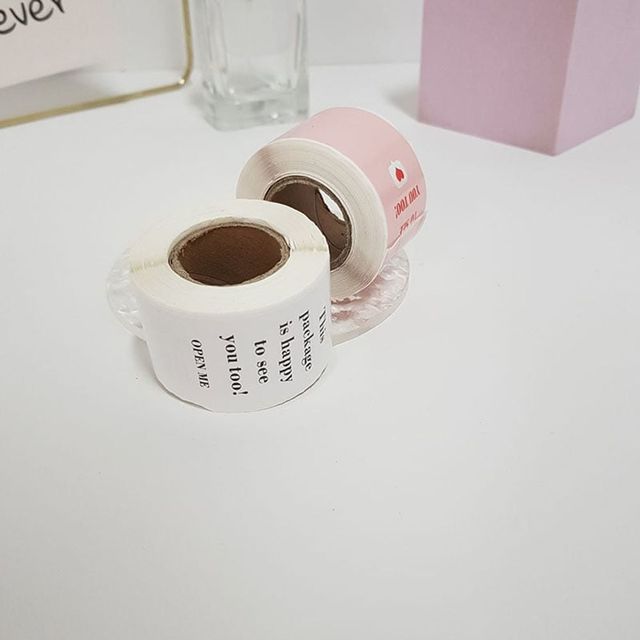 미니 박스 포장 롤 스티커 2롤 배달 리뷰 답례품 세트