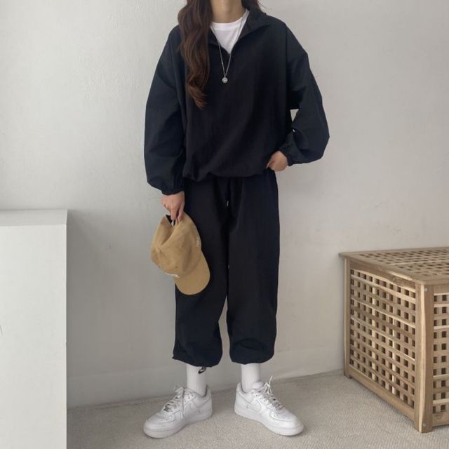 포시즌 데일리 반집업 세트 SNY-0014