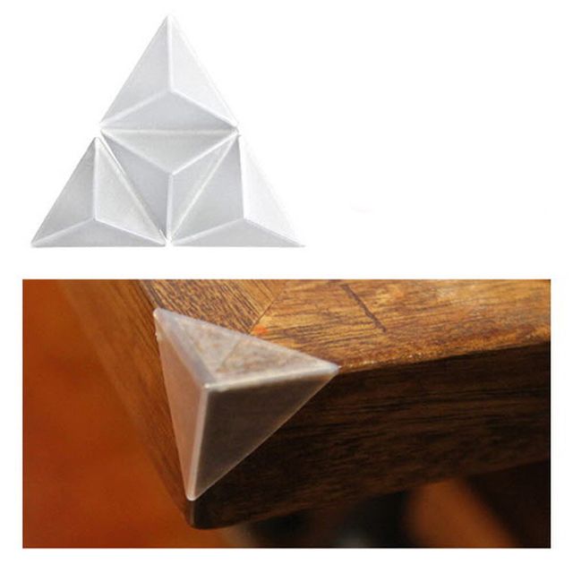 ( 모서리보호대 삼각 투명 4P 33x33