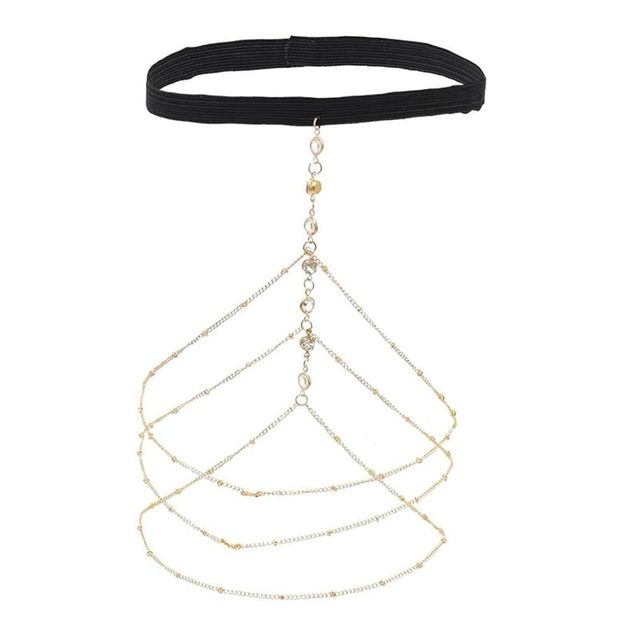 허벅지 체인 초커 2종세트 파티 무대의상 패션 액세서리