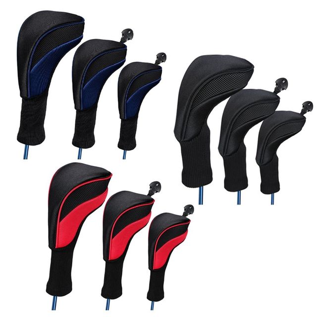 골프 헤드 커버 3종 세트 클럽 번호 표시기 회전형