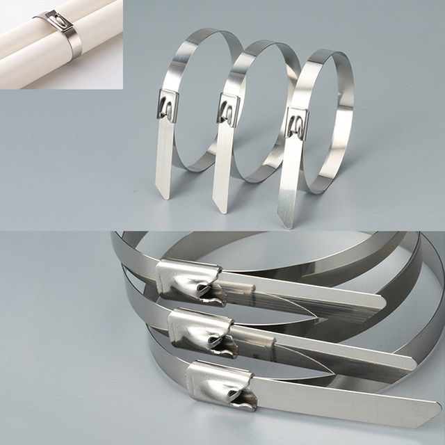 스텐 케이블타이 스틸 타이 금속 100P 4.6x250mm