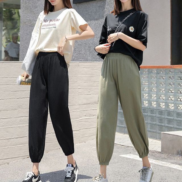 시원하고 편안한 여성 밴딩 조거 바지 URK-130