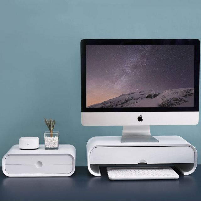 키밍 모니터 서랍형 받침대 사무실 데스크 키보드수납