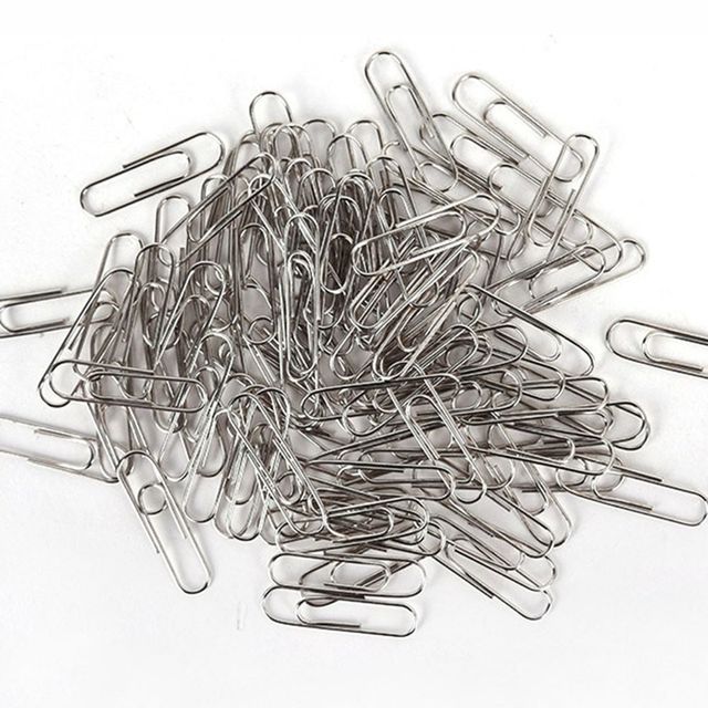 서류클립 100개입 사무용품 강력 고정 종이클립