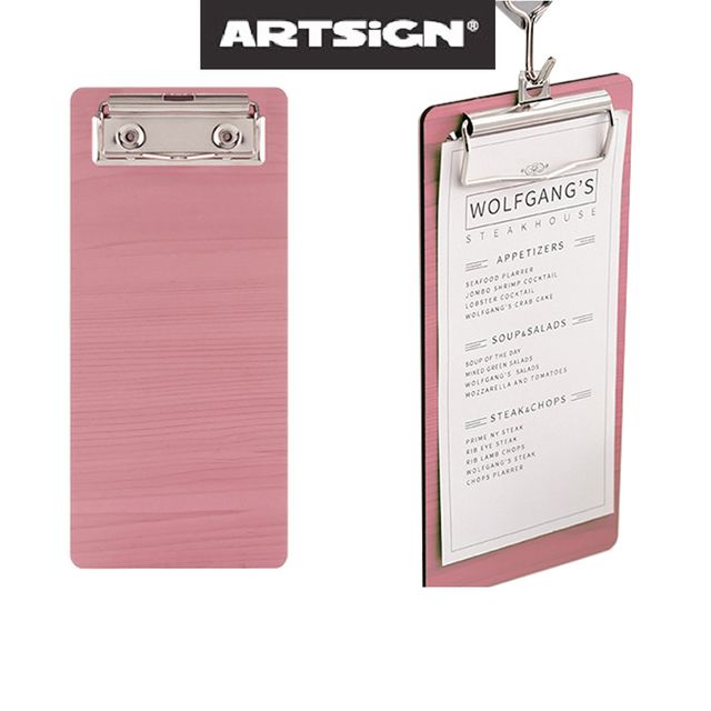 영수증꽂이 빌지 계산서 클립보드 분홍우드 200대