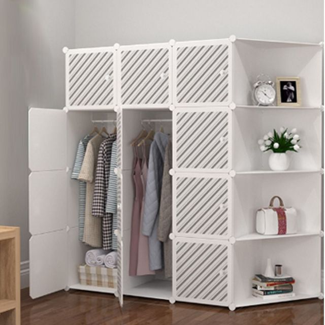 조립식 큐브 옷장 수납행거 세트 옷정리함