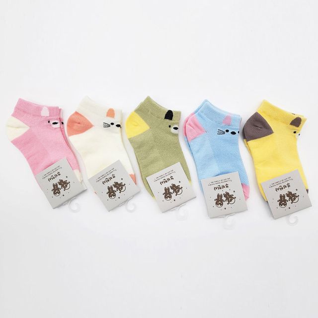 아동양말 고양이 5켤레묶음 ELY-3018