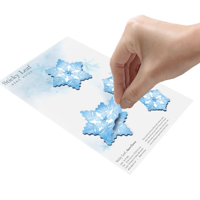 눈꽃 대형 투명 스티커리프 모음 점착메모지 다꾸