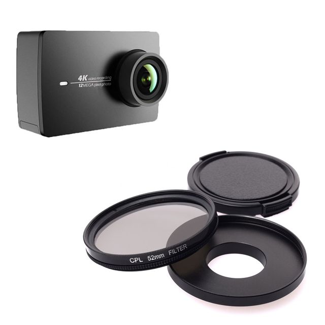 샤오미 YI 4K 액션캠 CPL 편광 필터 렌즈 52mm Plus