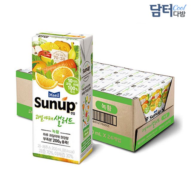 썬업 과일야채샐러드 녹황 200ml (24팩)