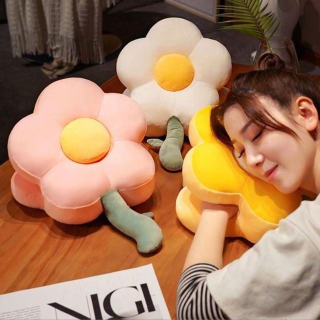 키밍 플라워 낮잠 쿠션 사무실 베개 팔쿠션 편안한 수면용