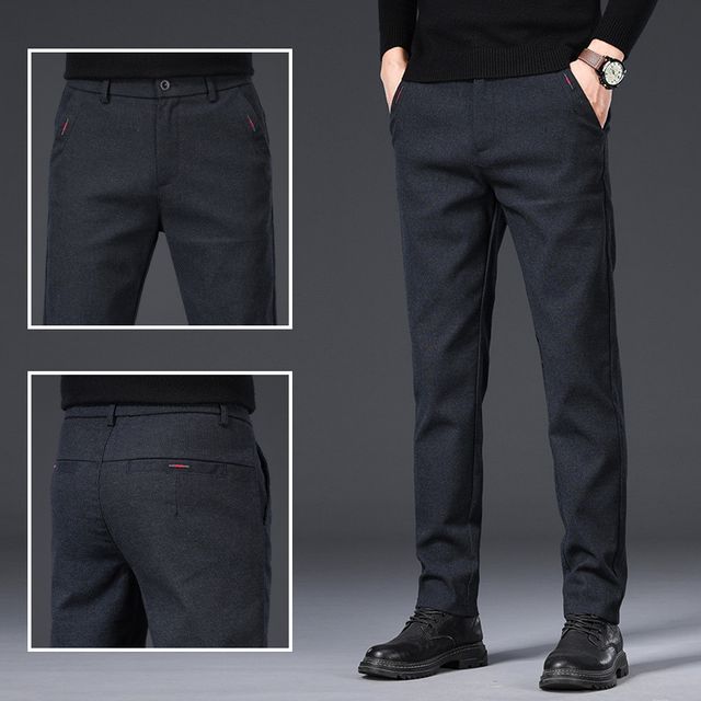 남성 간절기 슬림 밴딩 슬랙스 팬츠 EL-1004418