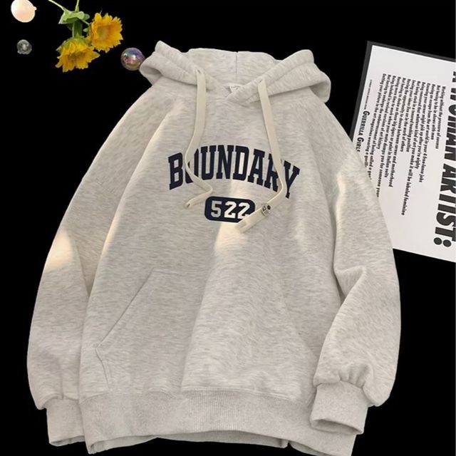 레터링 기모후드 스웨트셔츠 UC-1004512