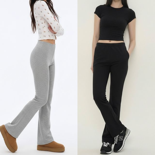 하이텐션 슬림 골지 부츠컷 레깅스 팬츠 JEB-1006521