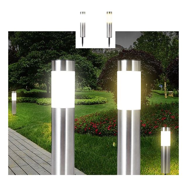 LED 태양열 기둥 정원등 꽂이등 견관등 잔디등 실버
