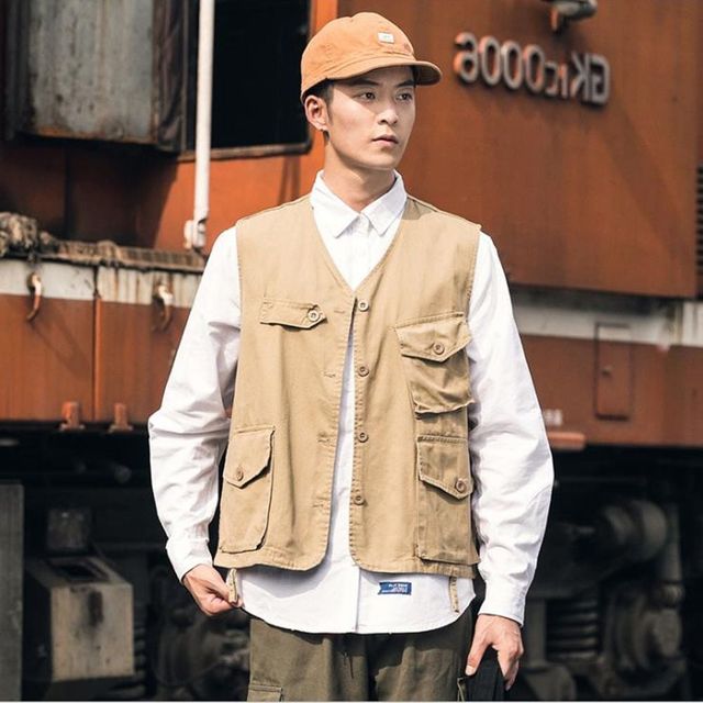 키밍 남성 포켓 조끼 레저 낚시 등산 자켓