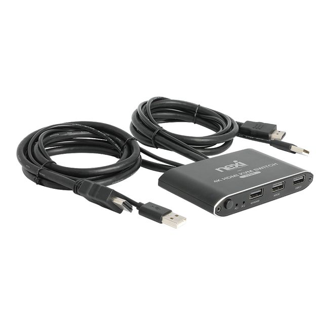 HDMI KVM스위치 2포트 4K USB 케이블 PC선택기 셀렉터