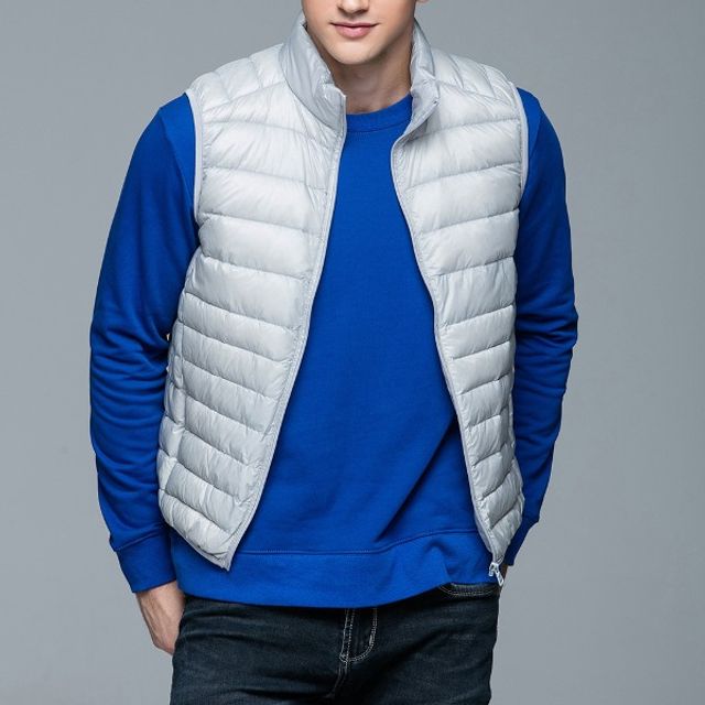 남성용 2컬러 경량패딩조끼 아웃도어베스트